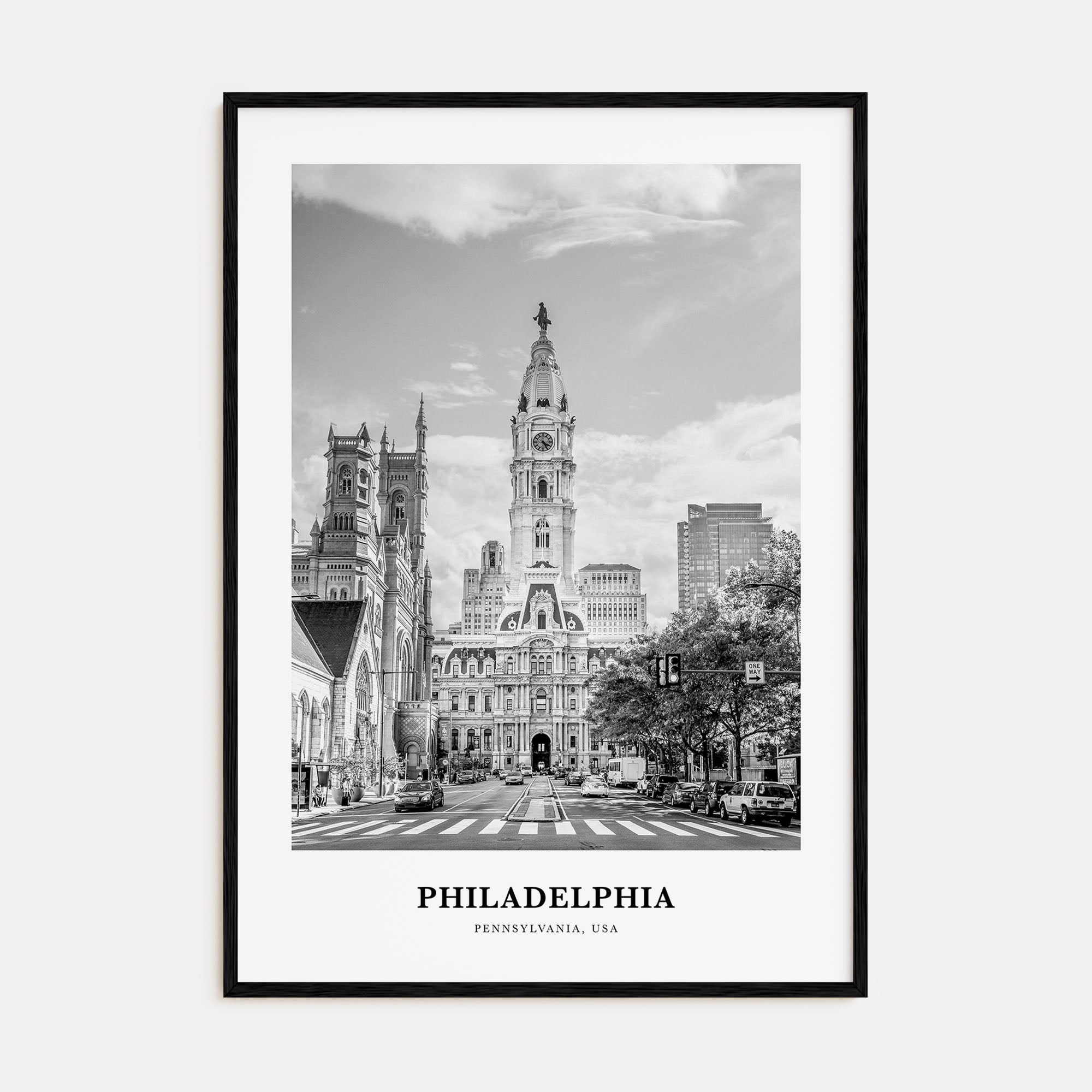 Philadelphia Portrait B&W No 3 Poster