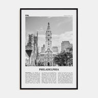 Philadelphia Travel B&W No 1 Poster