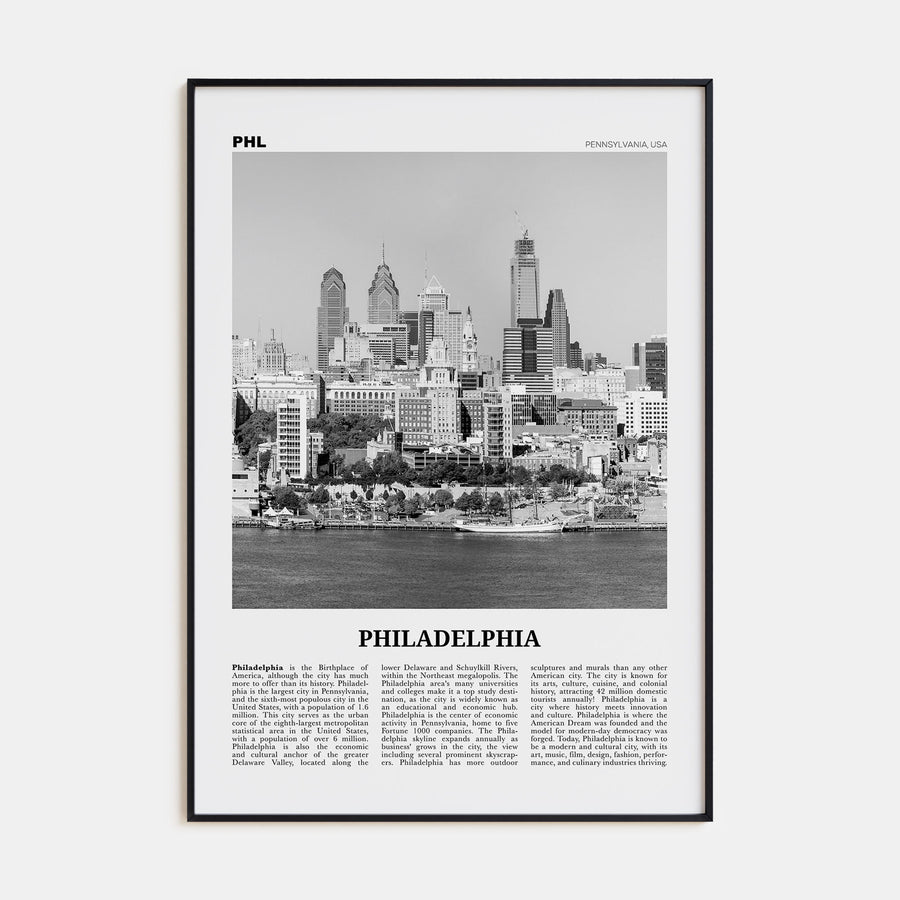 Philadelphia Travel B&W No 2 Poster