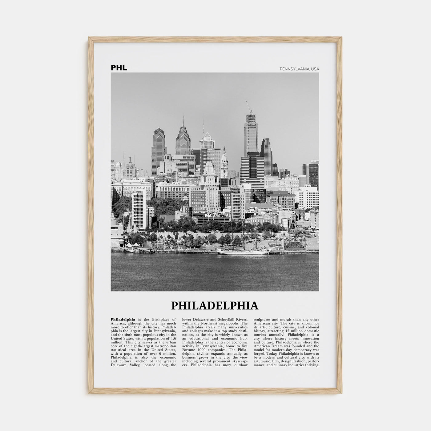Philadelphia Travel B&W No 2 Poster