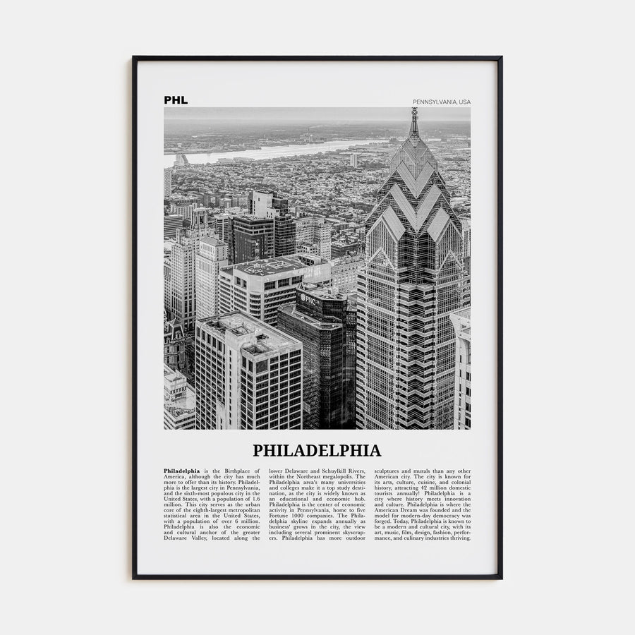 Philadelphia Travel B&W No 3 Poster