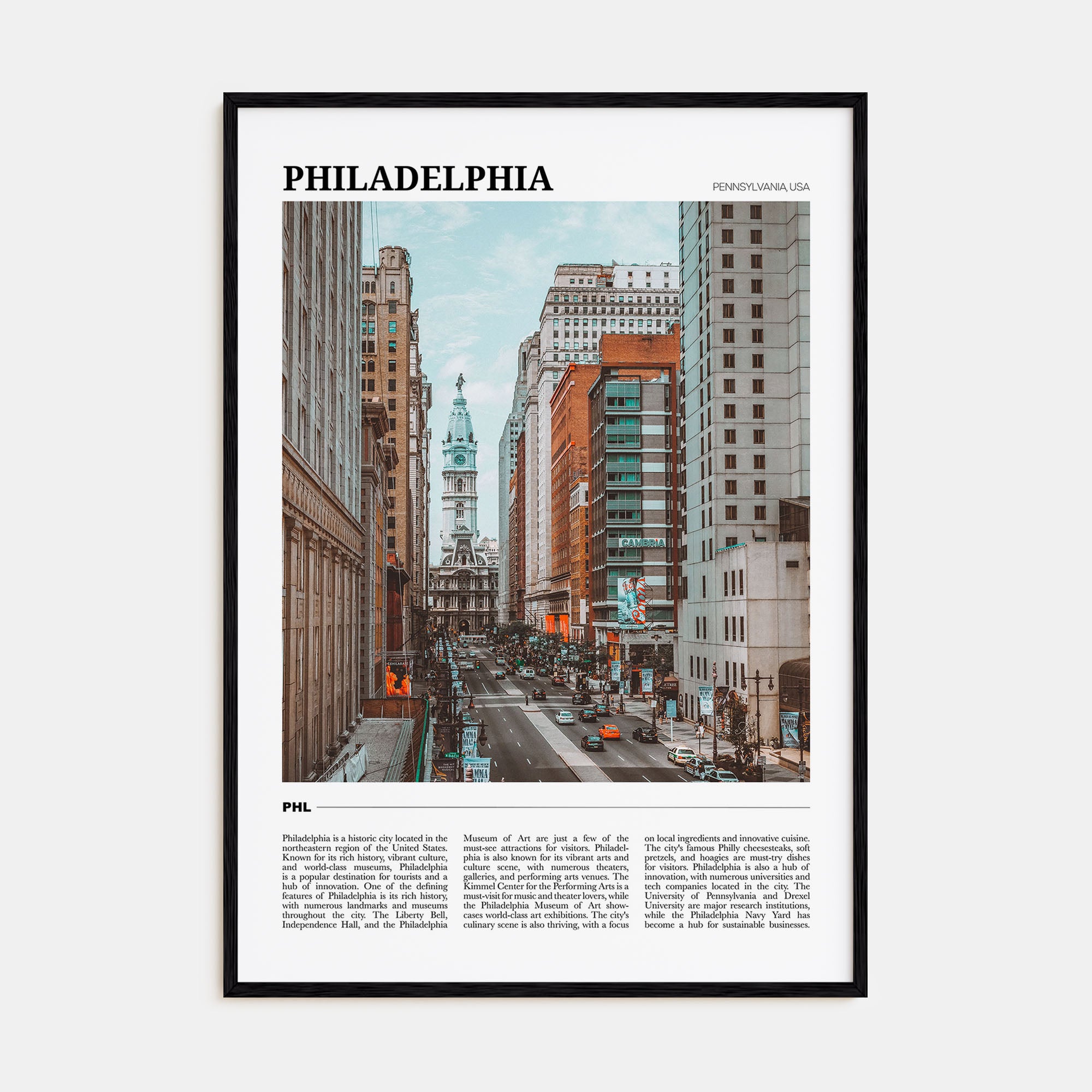 Philadelphia Travel Color No 3 Poster