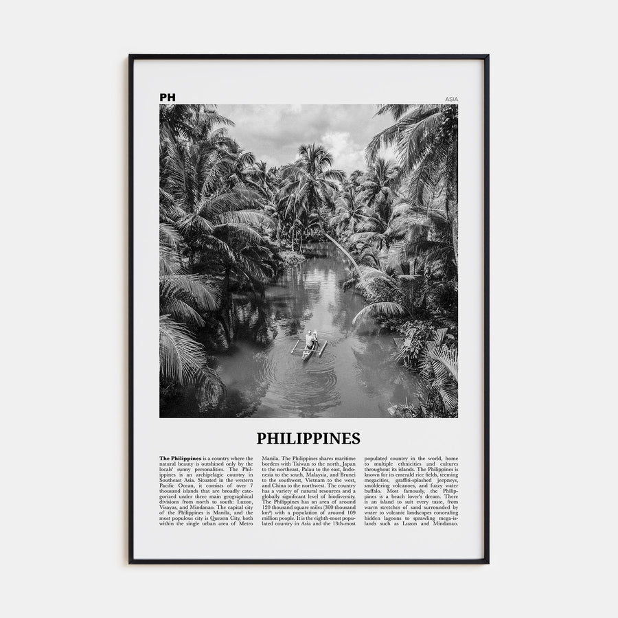 Philippines Travel B&W No 1 Poster