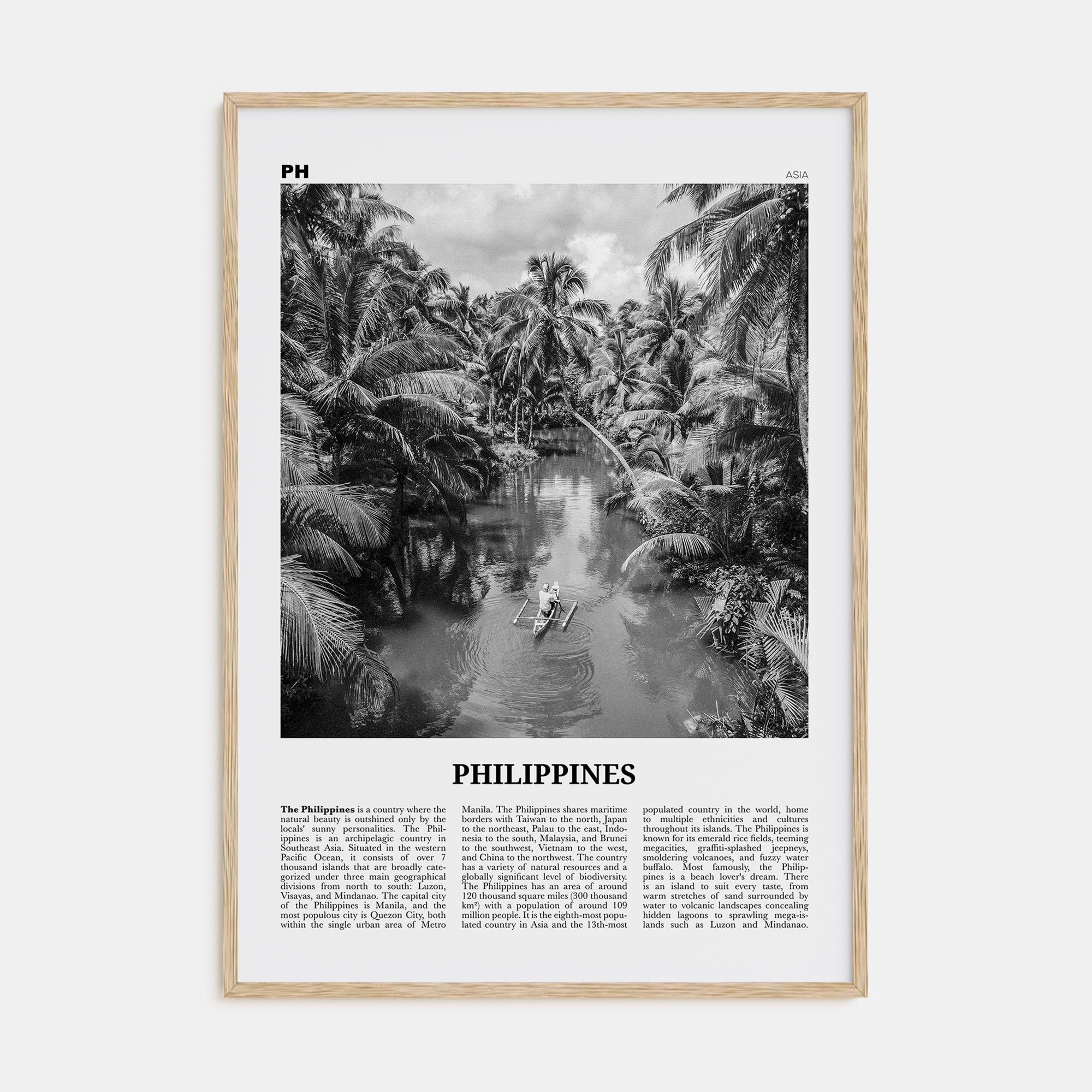 Philippines Travel B&W No 1 Poster