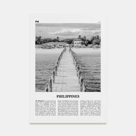 Philippines Travel B&W No 3 Poster