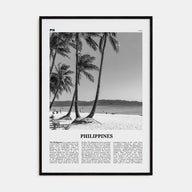 Philippines Travel B&W No 5 Poster