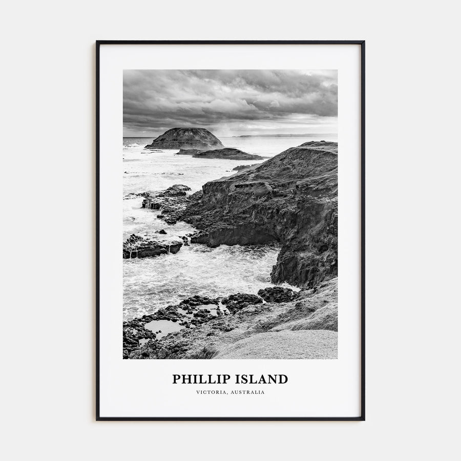 Phillip Island Portrait B&W Poster