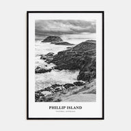 Phillip Island Portrait B&W Poster