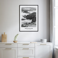 Phillip Island Portrait B&W Poster