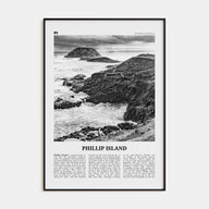 Phillip Island Travel B&W Poster