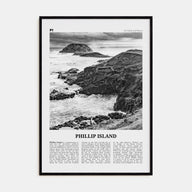 Phillip Island Travel B&W Poster