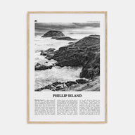 Phillip Island Travel B&W Poster