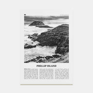 Phillip Island Travel B&W Poster