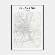 Phnom Penh Map Portrait Poster