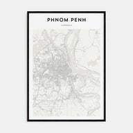 Phnom Penh Map Portrait Poster