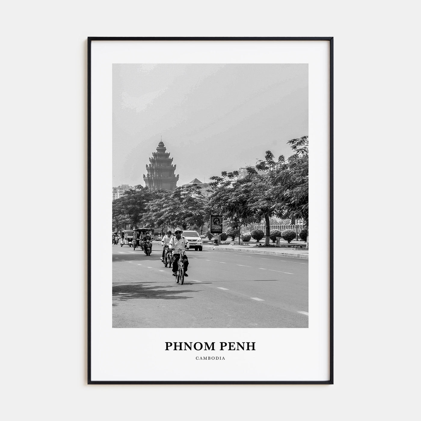 Phnom Penh Portrait B&W Poster