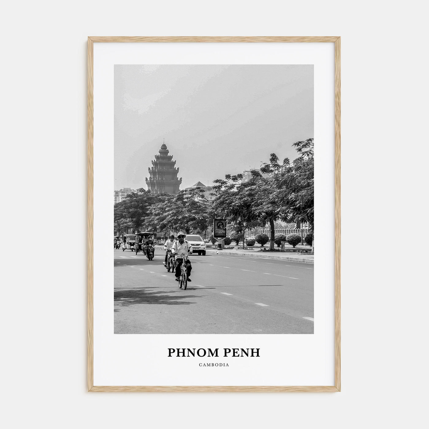 Phnom Penh Portrait B&W Poster