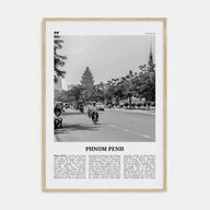 Phnom Penh Travel B&W Poster
