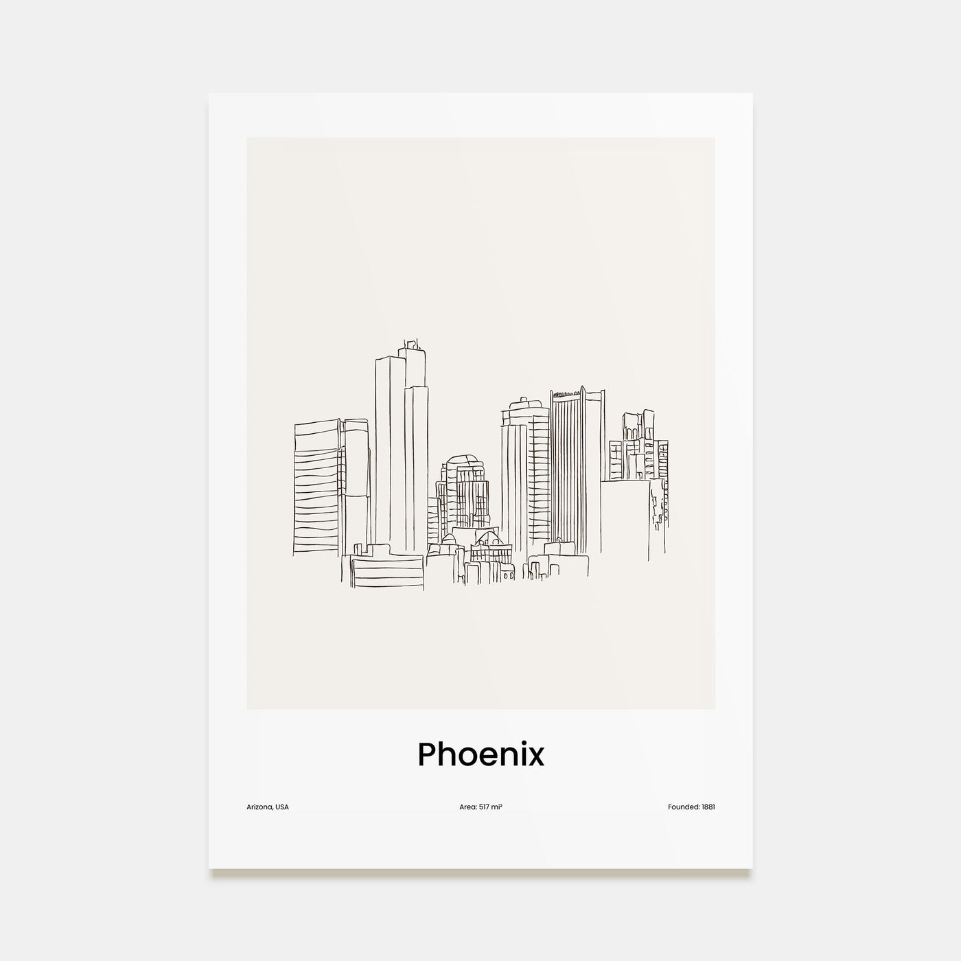 Phoenix Drawn Poster