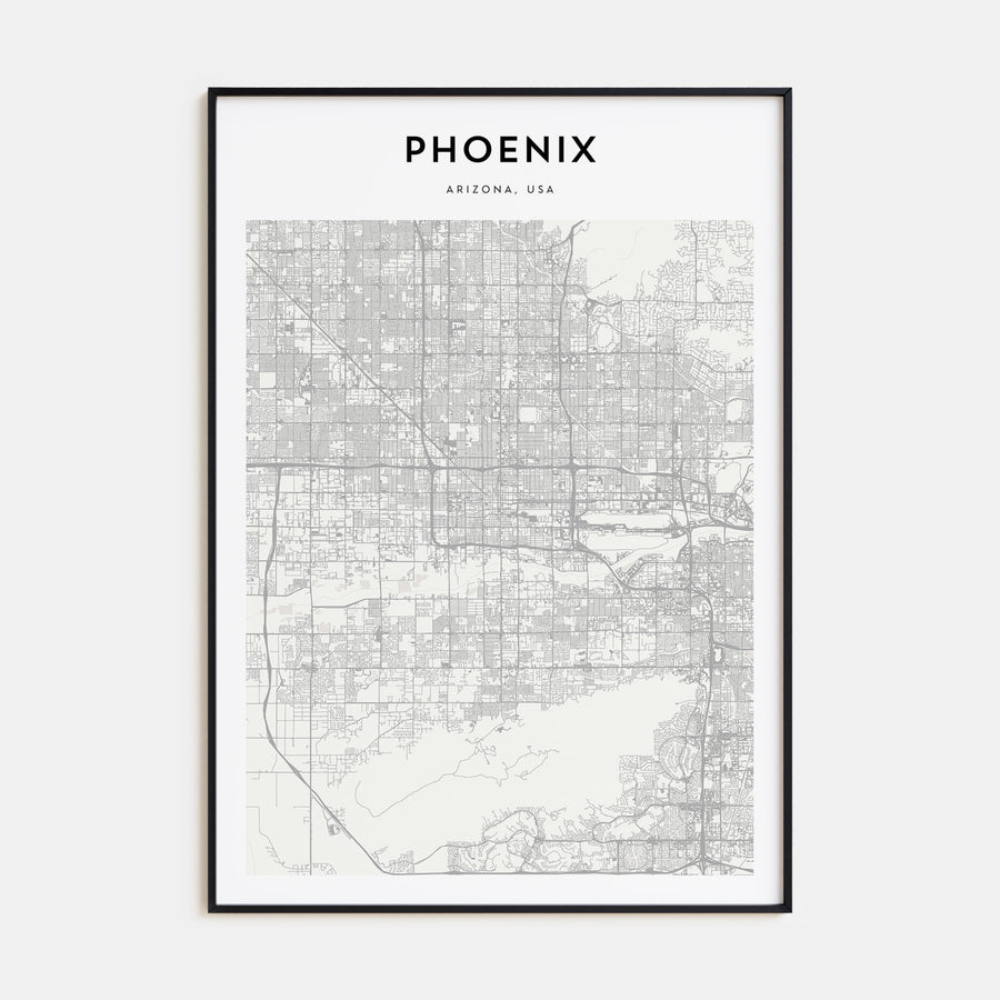 Phoenix Map Portrait Poster