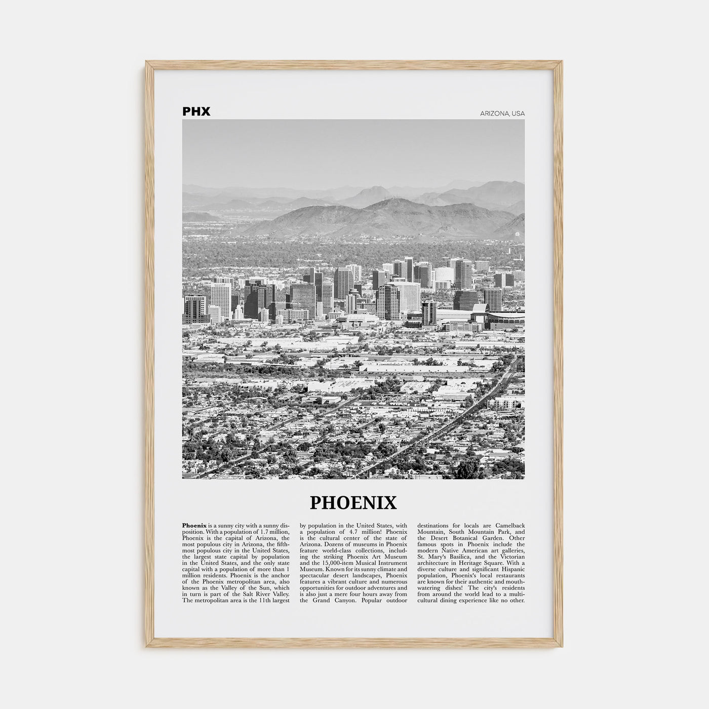 Phoenix Travel B&W No 1 Poster