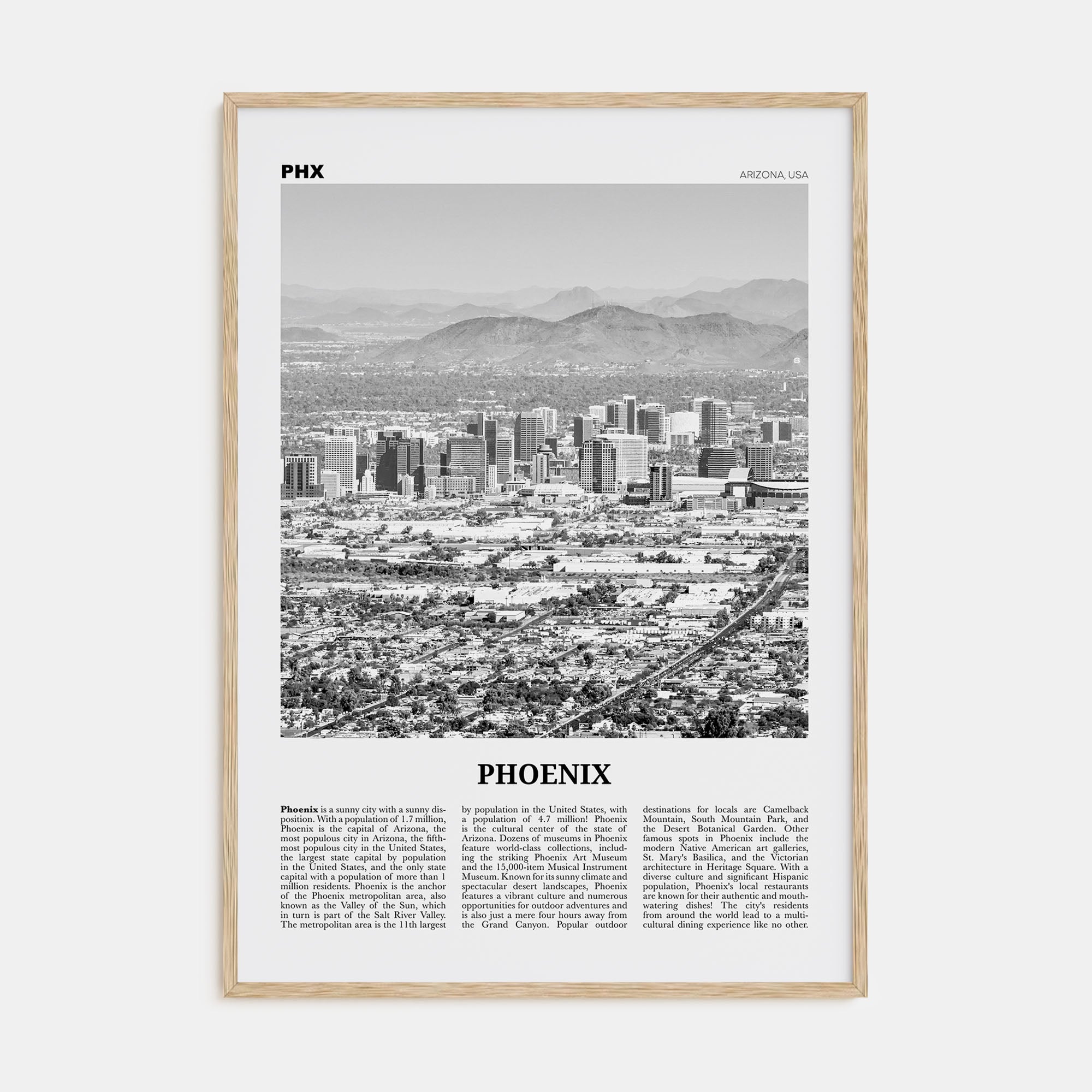 Phoenix Travel B&W No 1 Poster