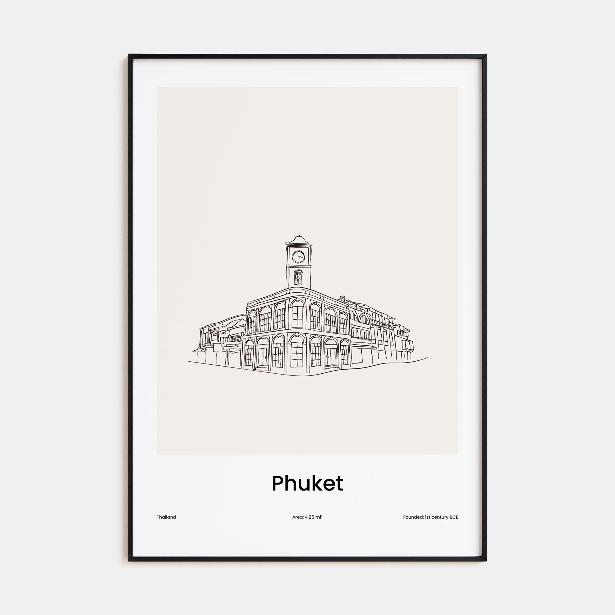 Phuket Drawn Poster