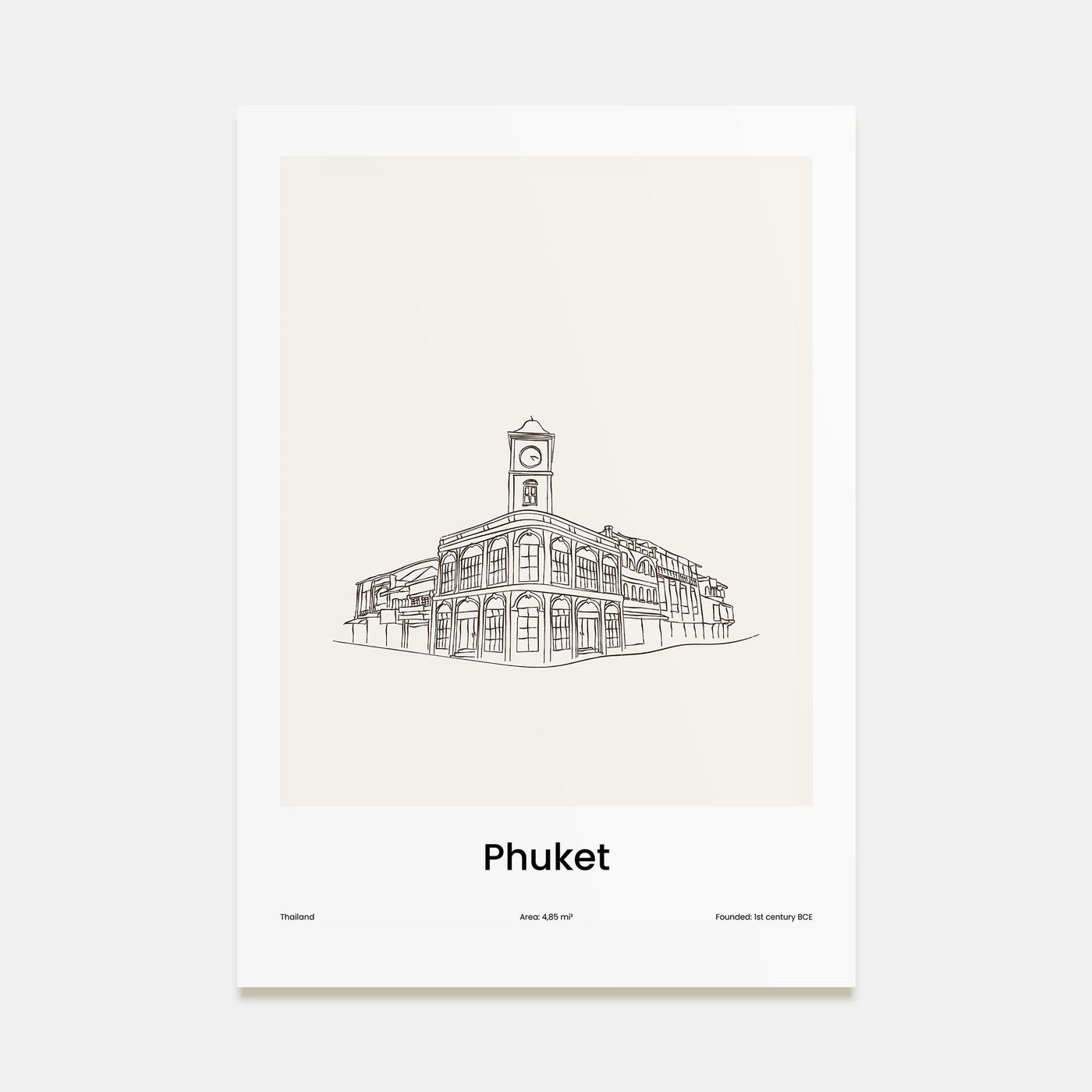 Phuket Drawn Poster