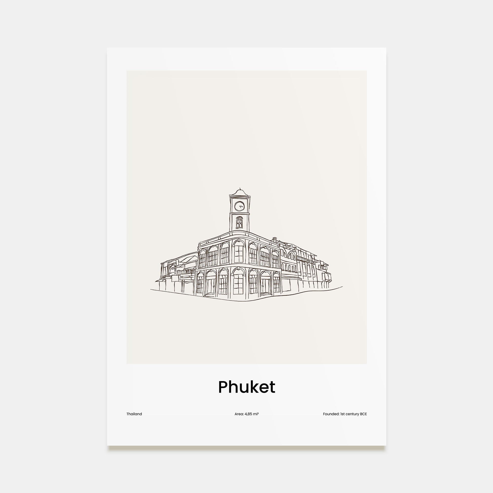 Phuket Drawn Poster
