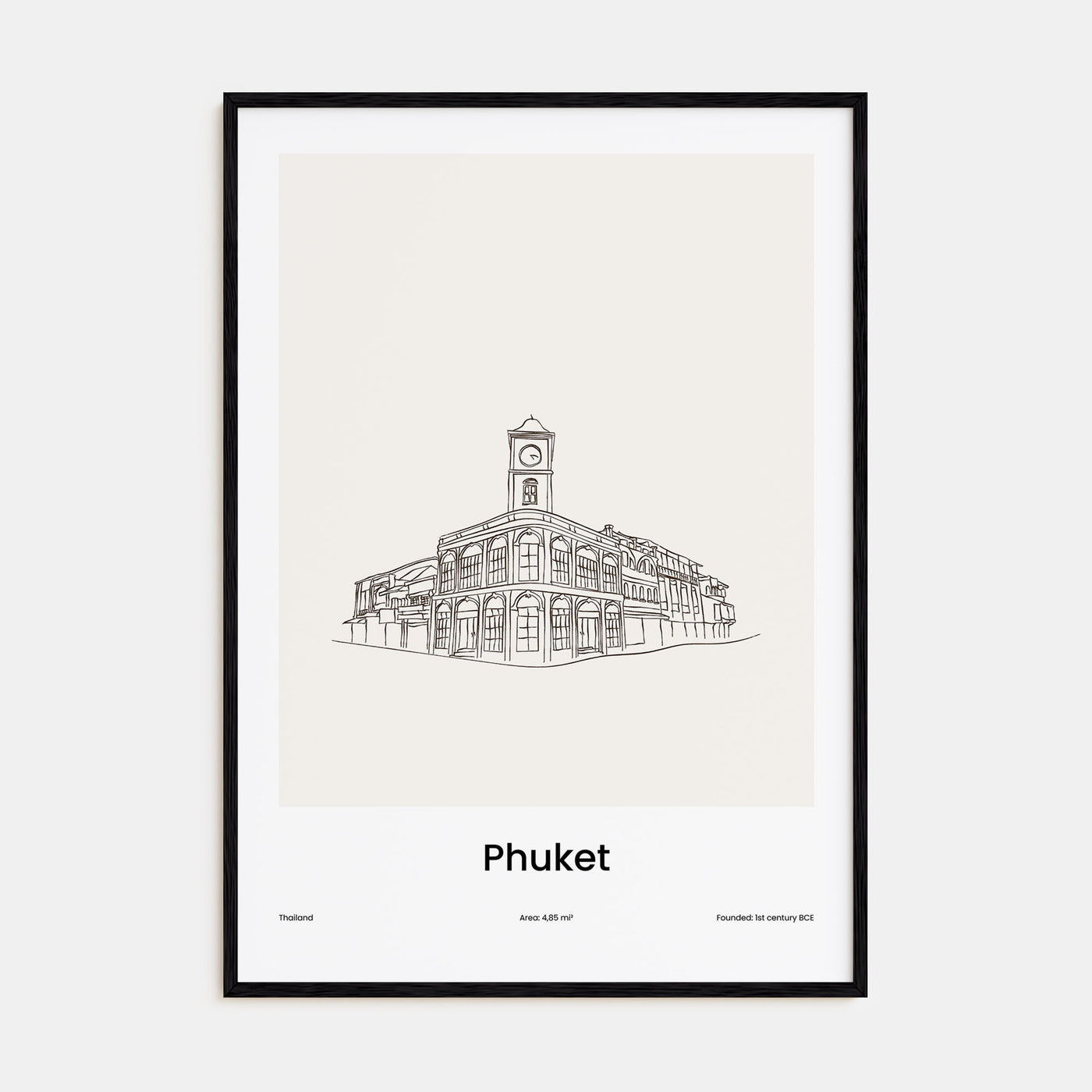 Phuket Drawn Poster