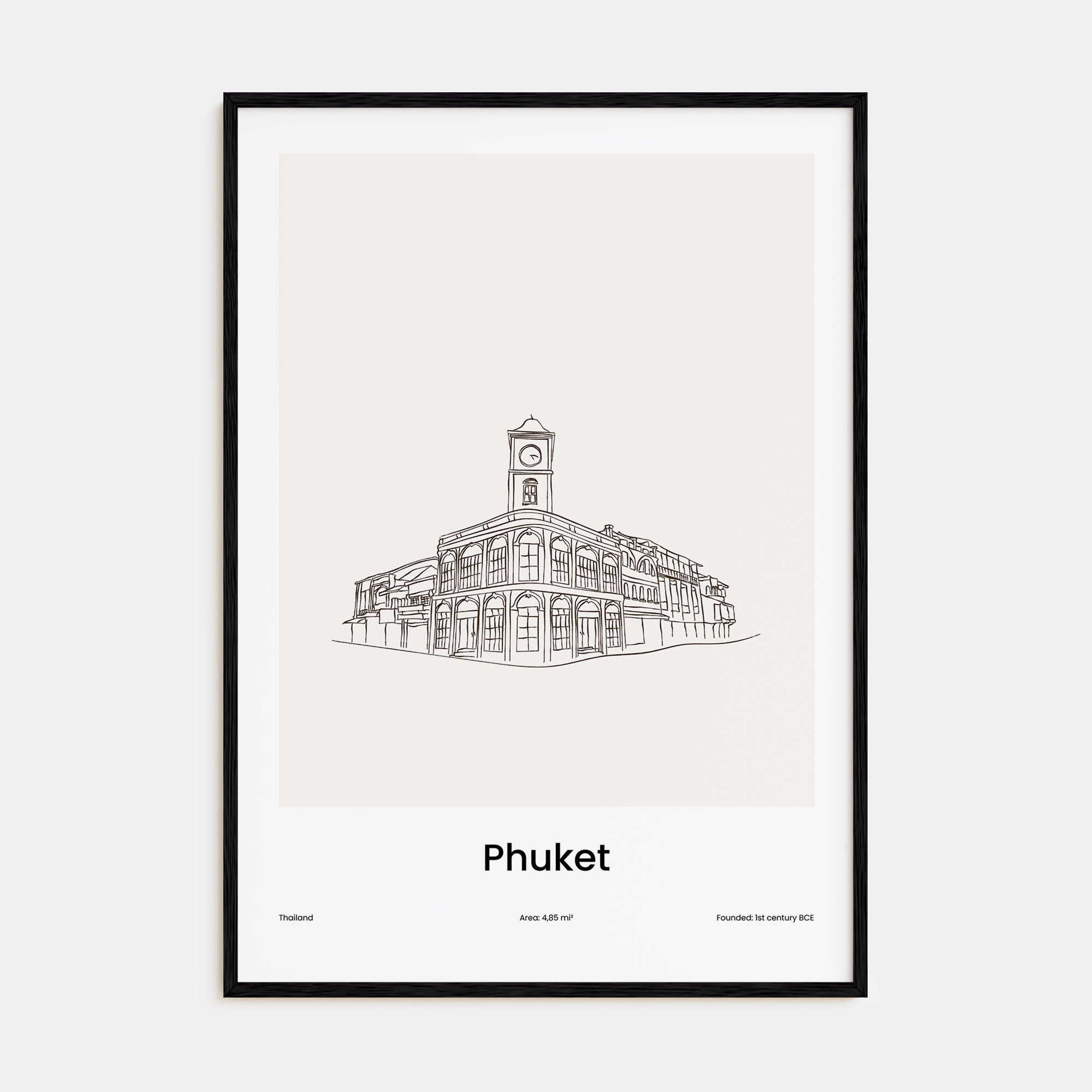 Phuket Drawn Poster