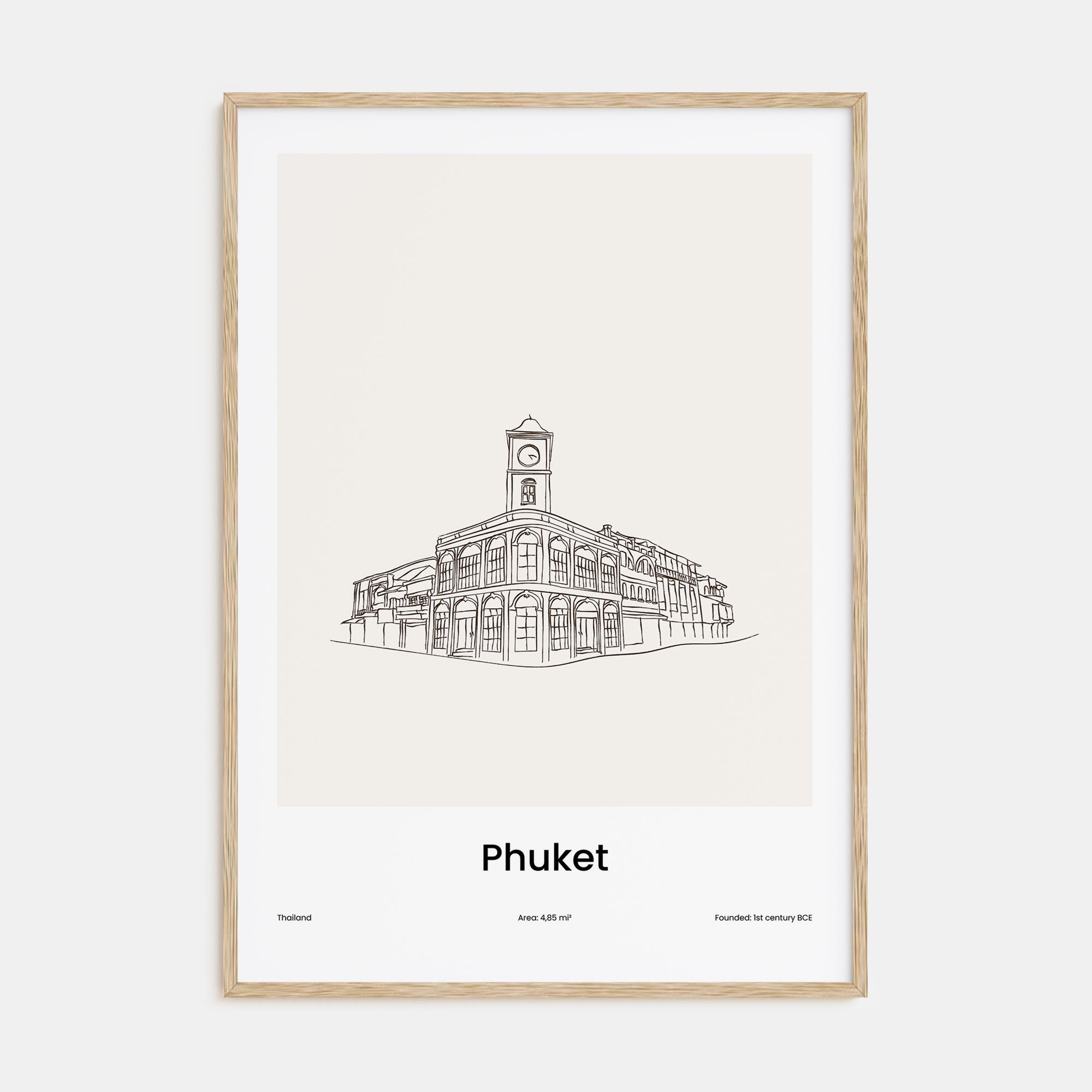 Phuket Drawn Poster
