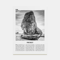 Phuket Travel B&W Poster