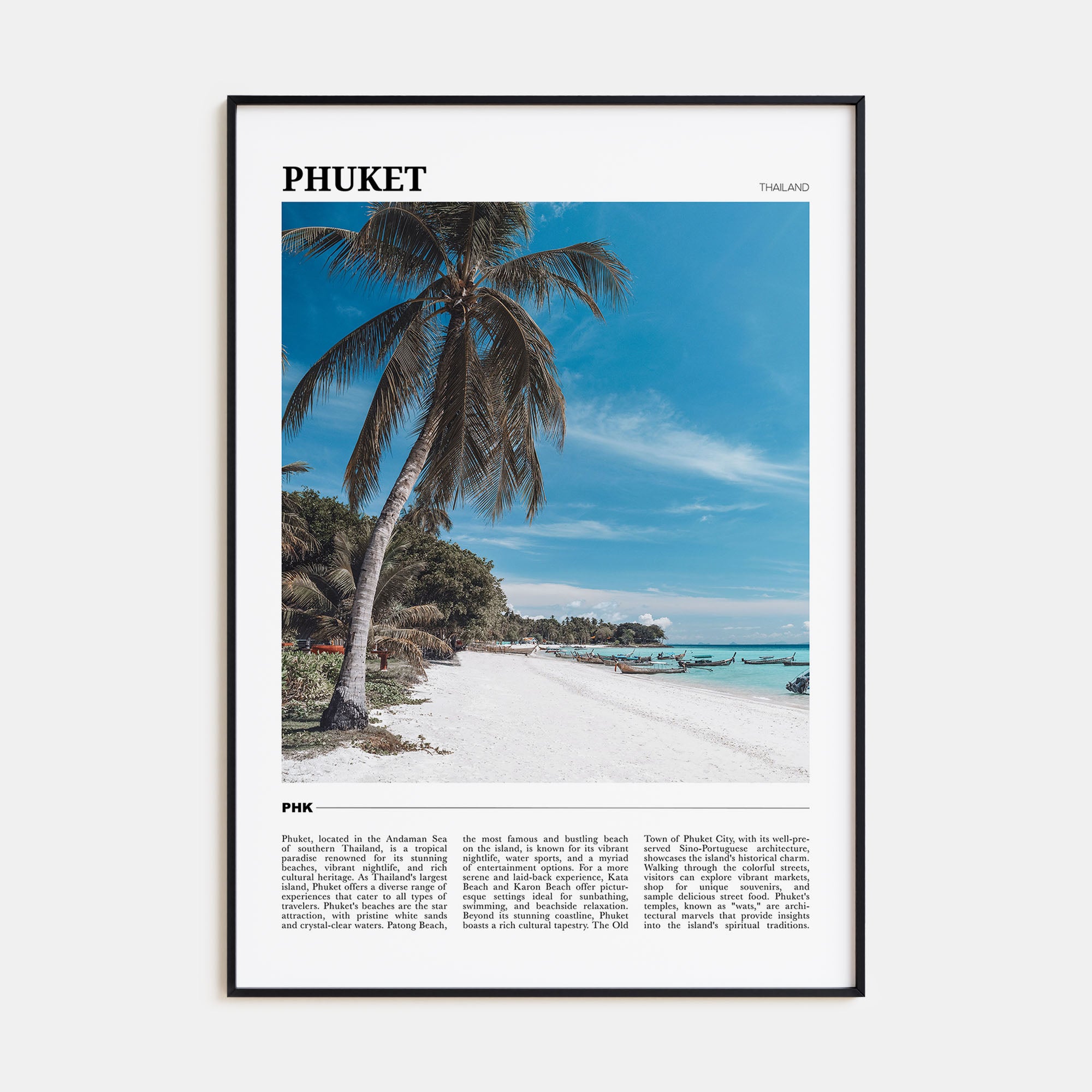 Phuket Travel Color Poster