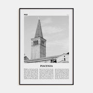 Piacenza Travel B&W Poster