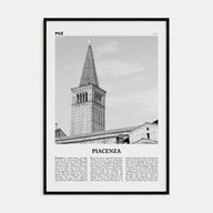 Piacenza Travel B&W Poster