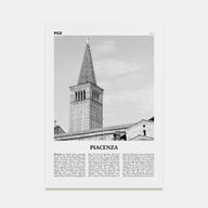 Piacenza Travel B&W Poster