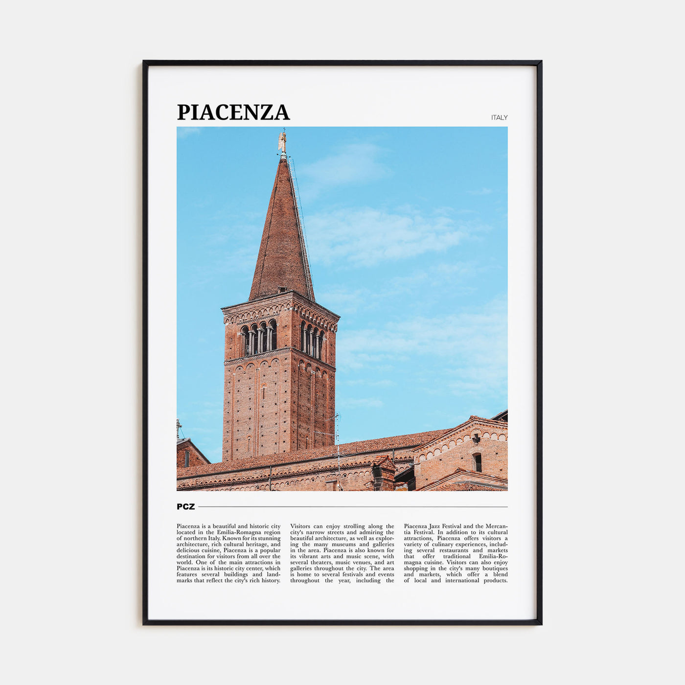 Piacenza Travel Color Poster