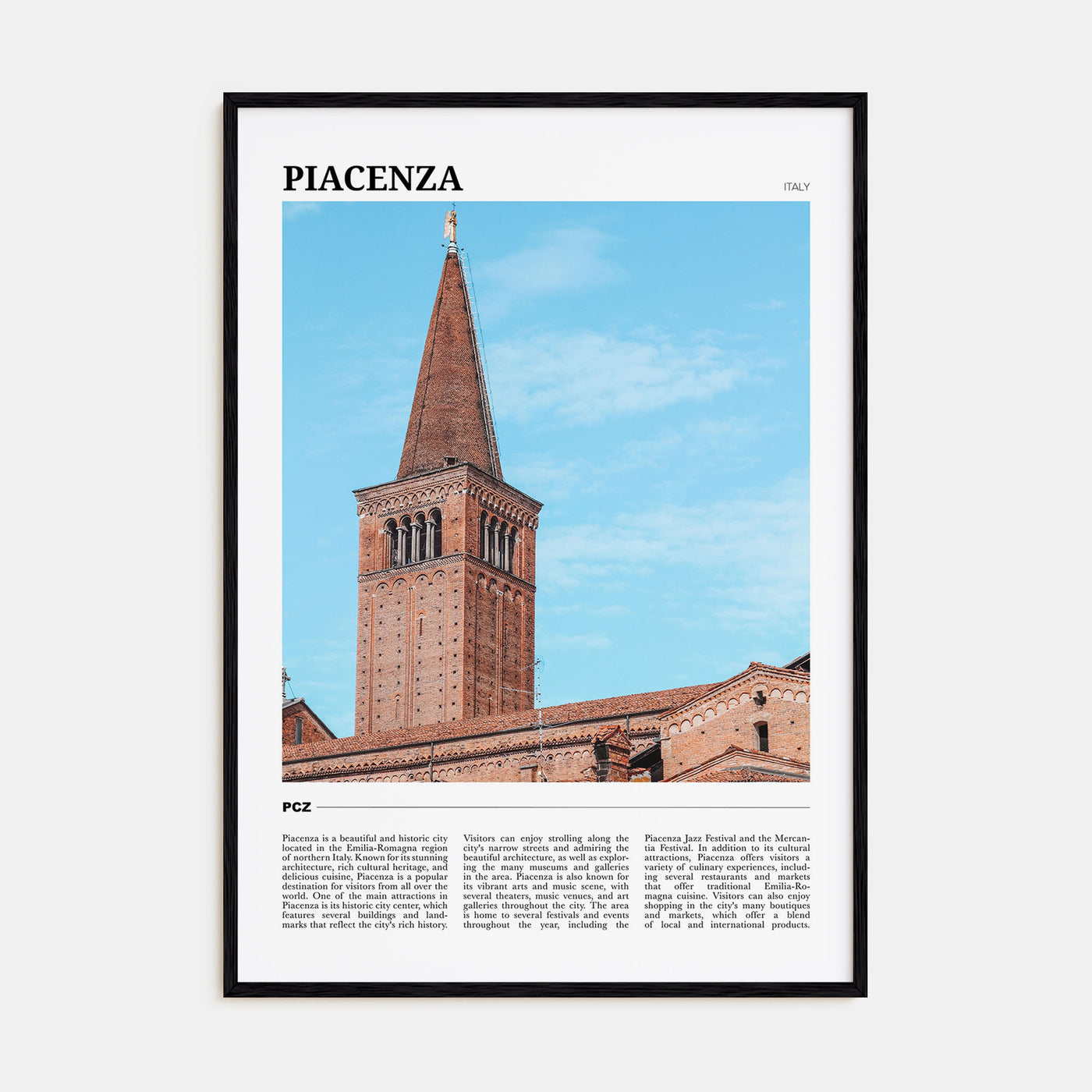 Piacenza Travel Color Poster