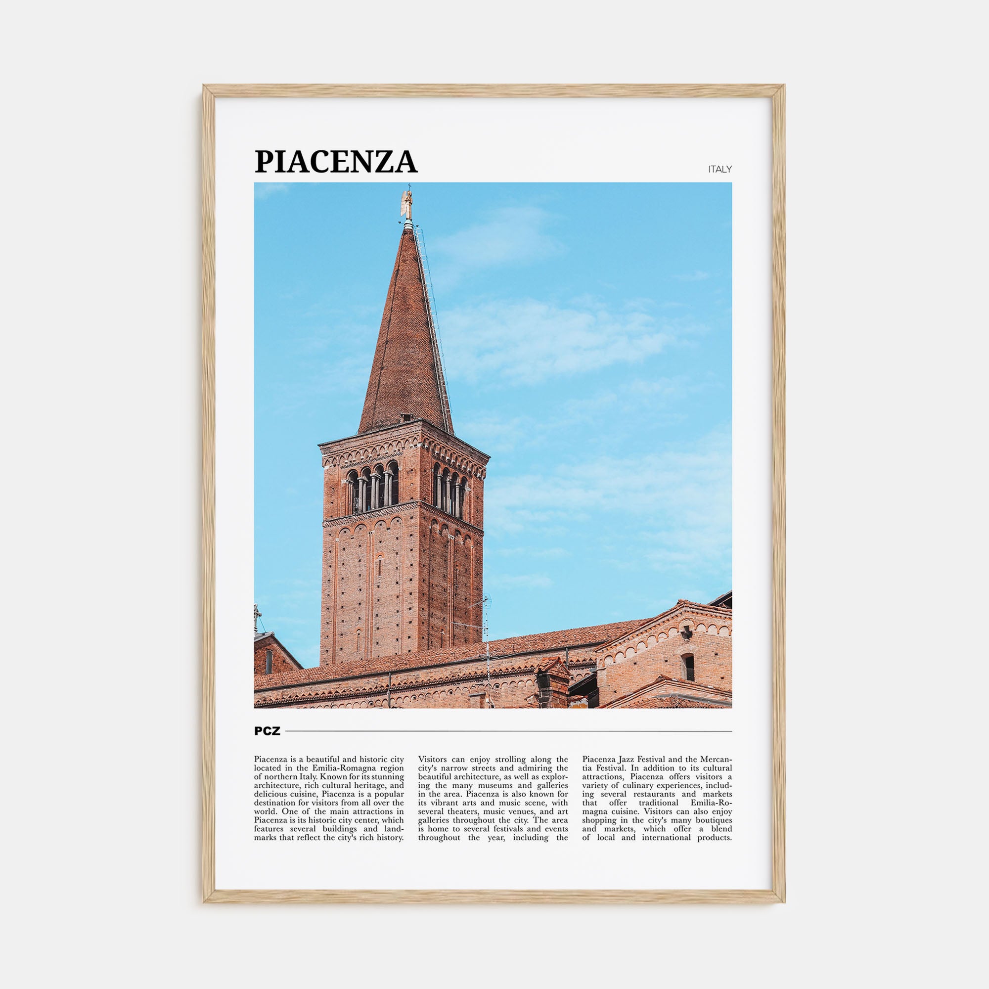 Piacenza Travel Color Poster