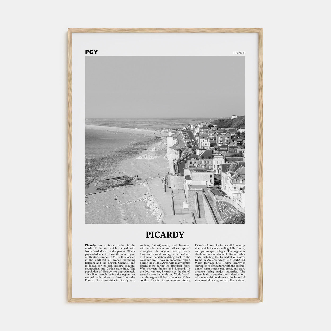 Picardy Travel B&W Poster