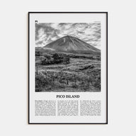 Pico Island Travel B&W Poster