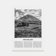 Pico Island Travel B&W Poster