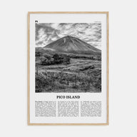 Pico Island Travel B&W Poster
