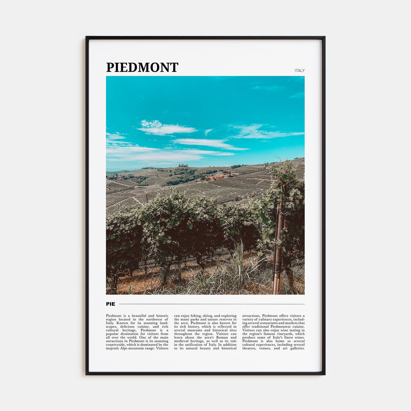 Piedmont Travel Color Poster