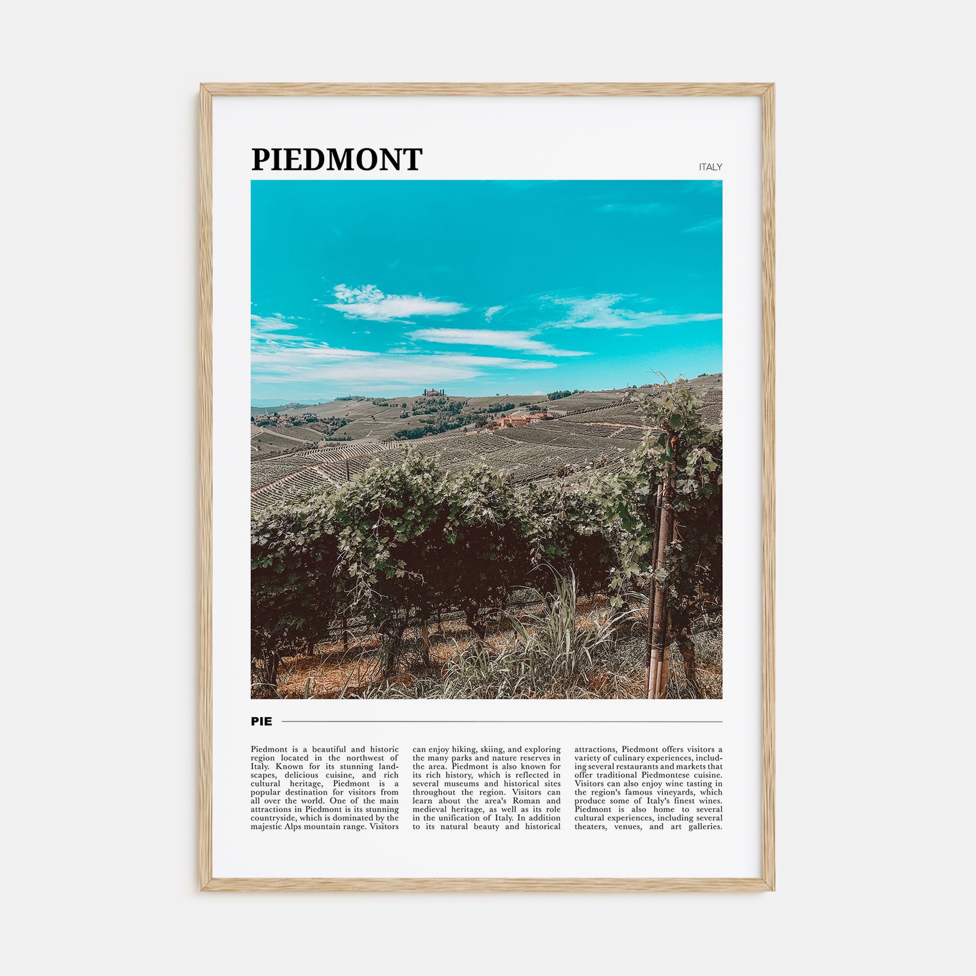 Piedmont Travel Color Poster