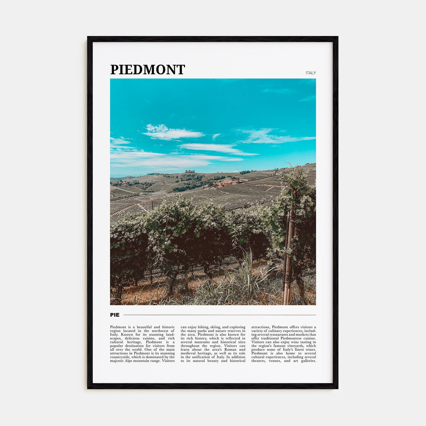 Piedmont Travel Color Poster