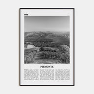 Piemonte Travel B&W Poster