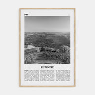Piemonte Travel B&W Poster