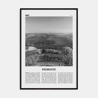 Piemonte Travel B&W Poster
